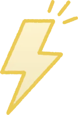 Blitz als Symbol für die Wirkung eines Webdesigns